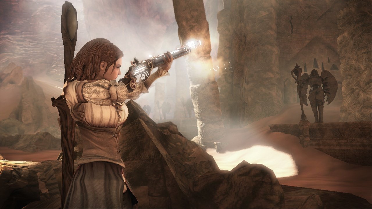 PRESSKIT FableIII Screenshot Female Hero Fires Rifle 06142010